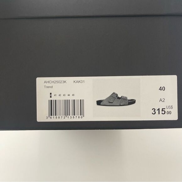 Kooples suede leather khaki slide sandal NIB Size 40 - Picture 13 of 14